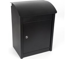 Perel Pakketbrievenbus Malmö, antidiefstal, veilig en droge pakketjes, nooit meer wachten, wandmontage, incl. 2 sleutels, afmetingen (H x B x D) 50.5 x 42 x 26 cm, zwart