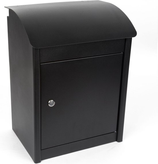 Perel Pakketbrievenbus Malmö, wandmontage, incl. 2 sleutels, afmetingen (H x B x D) 50.5 x 42 x 26 cm, zwart