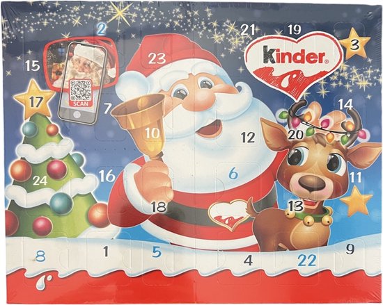 Kinder Chocolade Adventskalender - 113 gr - sinterklaas - kerst - snoep