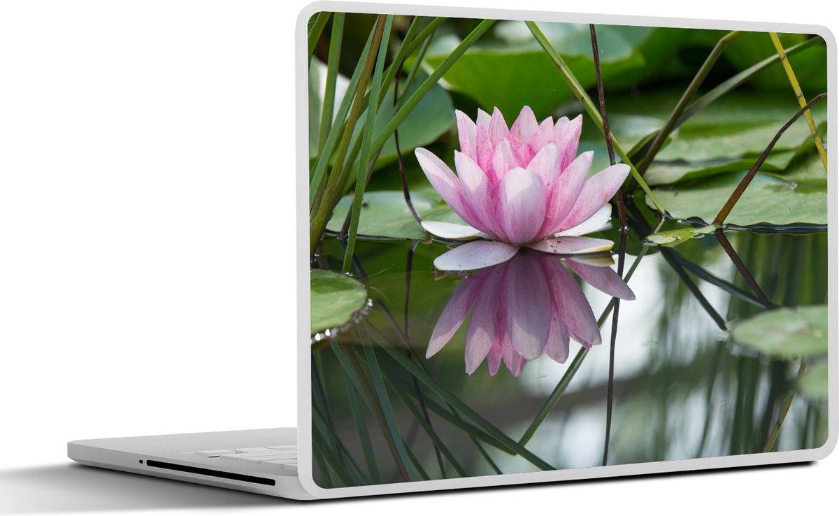 Laptop sticker - 17.3 inch - Bloemen - Lotus - Water - 40x30cm - Laptopstickers - Laptop skin - Cover