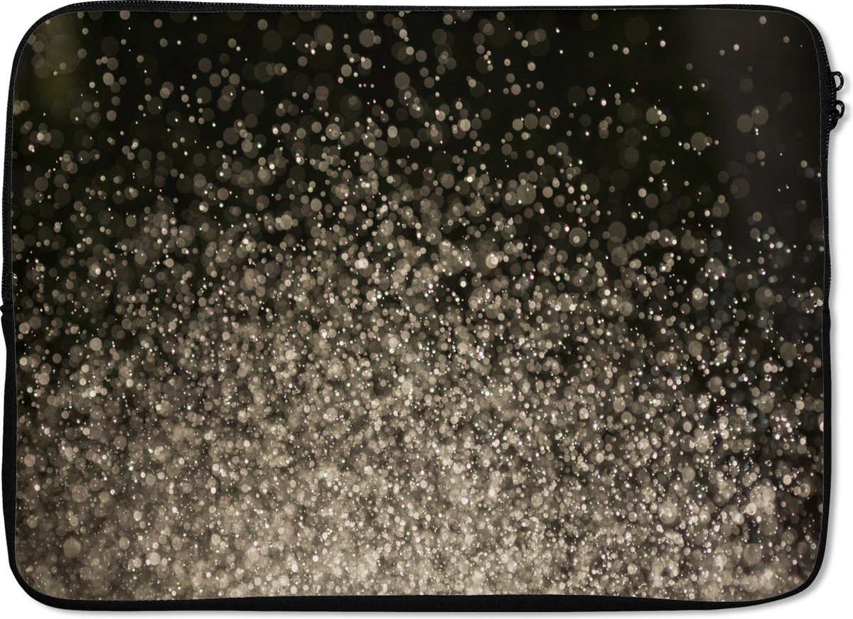 Laptophoes 14 inch - Glitters - Abstract - Design - Laptop sleeve - Binnenmaat 33x23 cm - Zwarte achterkant