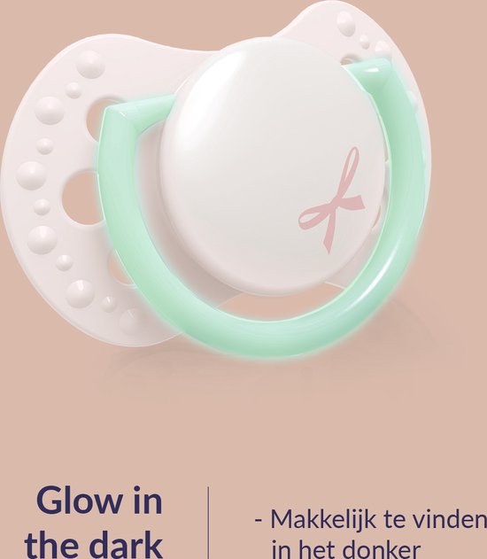 Difrax Fopspeen Dynamic Newborn Babyshower Pink 2 stuks van Difrax — afbeelding 2