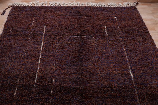 Tapis berbère original '' Beni Ourain '' - 270 x 160 cm - Tapis noué à la main - Pointillé coloré