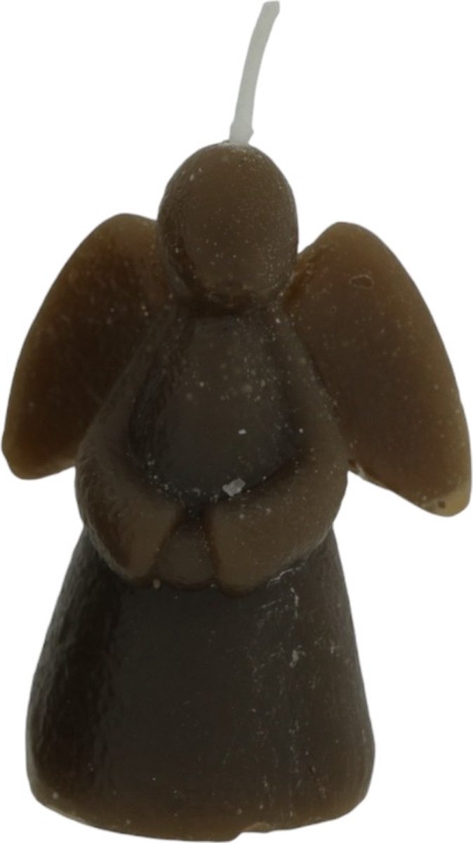 Home Society Engel kaarsje - Engel - Cherub - S - Bruin - Doosje 6 stuks