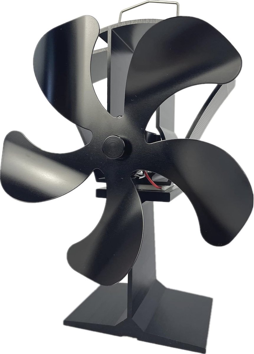 5 Bladen Houtkachel Ventilator - Warmte Aangedreven Kachel Ventilator voor Meer Circulatie