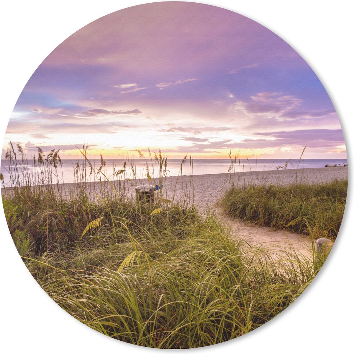 Muismat rond 40x40 cm - Mousepad Strand - Kleuren - Amerika - Ronde muismatten