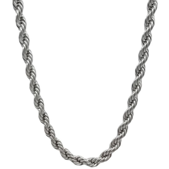 SERASAR Premium halsketting voor heren, roestvrij staal, robuuste ketting, veilige sluiting, drie kleuren, inclusief sieradendoosje, Leer, Geen edelsteen