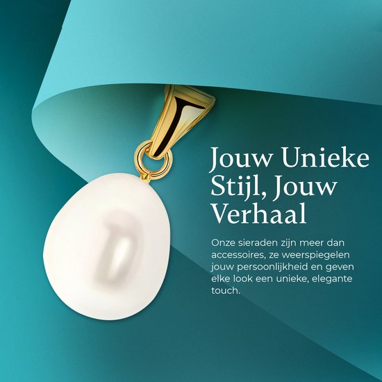 Miore® - Pendentif Pearl Gold - Goud - Or 14 carats - Perle d'eau douce - Bijoux faits main de haute qualité