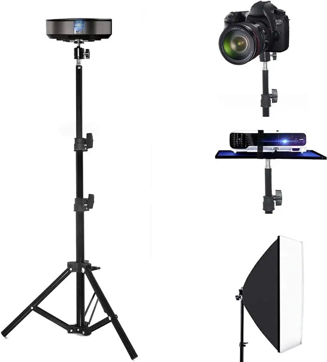 MOJOGEAR Lamp statief 210cm - licht en stabiel aluminium thumbnail 3