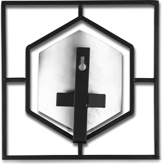 VIDI -Tesaro Nascoto Applique Murale 24x24 cm Argent- Applique Murale - Décoration murale Décoration murale Salon - Décoration Murale