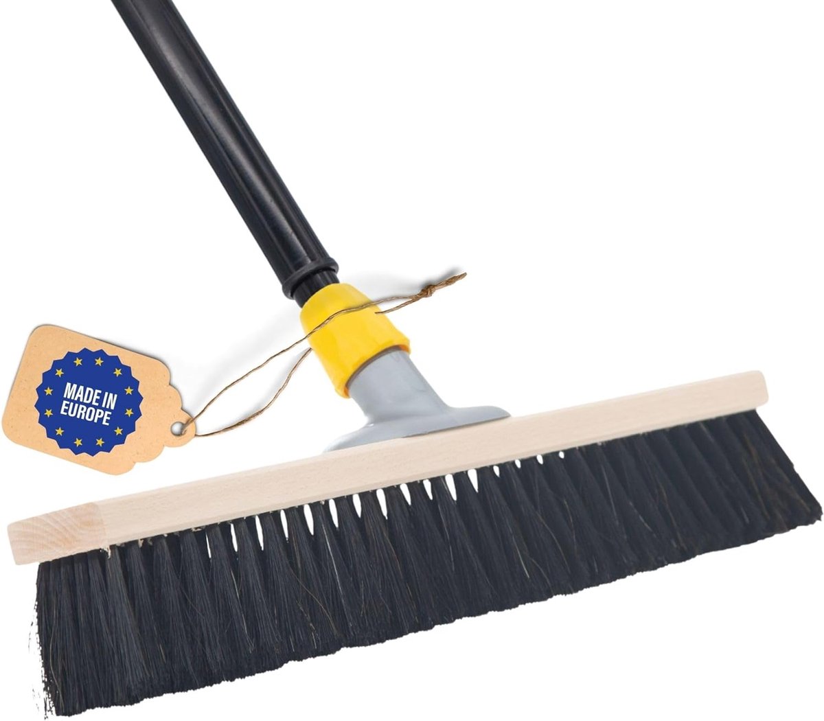 Zachte Paardenhaarbem Met Telescoopsteel 40 cm - Ideaal Voor Binnengebruik