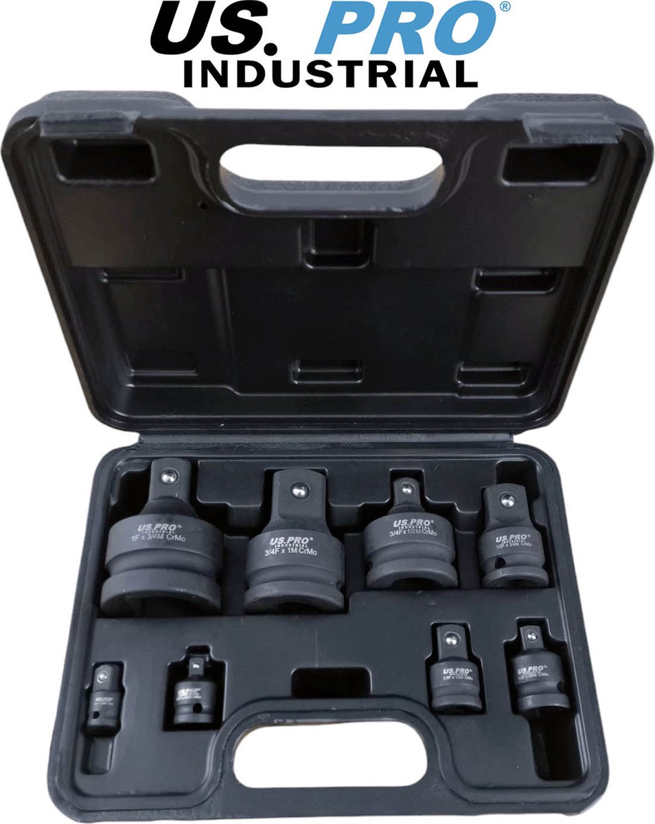Professionele Kracht dop adapterset / Impact verloop doppenset 8-delig
