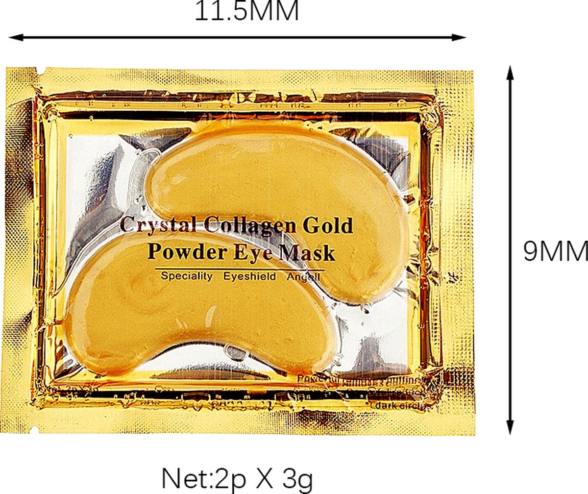 Collageen oogmasker - Gezichtsverzorging tegen wallen (10 sets) - Eye pads tegen donkere kringen - Hydrogel 24K goud — afbeelding 7