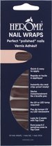 Herome Nail Wraps Hot Chocolate - Nagelstickers - Nail Art - Zonder Droogtijd - 2x10 stickers
