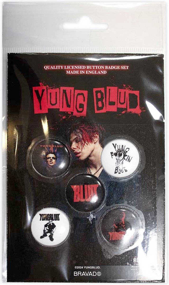 Yungblud - Logos Badge/button - Set van 5 - Multicolours