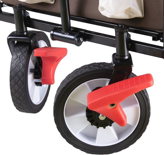 Opvouwbare handwagen met afneembaar dak en koeltas - Multifuntionele transportwagen voor tuin, camping en winkel — afbeelding 4