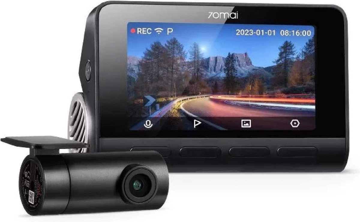 70mai Dash Cam A810 Set - Dashcam voor en achter - 4K Ultra HD met Sony STARVIS 2 sensor - HDR nachtzicht - GPS en ADAS rijassistentie - Parkeerstand beveiliging - WiFi app bediening en G-sensor voor incidentdetectie thumbnail 5