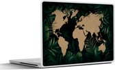Laptop sticker - 11.6 inch - Wereldkaart - Planten - Tropische Planten - 30x21cm - Laptopstickers - Laptop skin - Cover