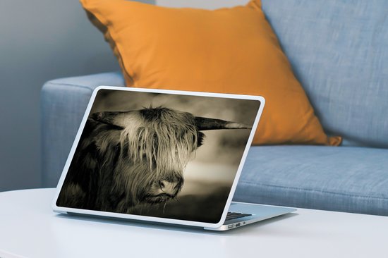 Autocollant pour ordinateur portable - 10,1 pouces - Highlander écossais - Animaux - Cheveux - 25x18cm - Autocollants pour ordinateur portable - Peau pour ordinateur portable - Couverture