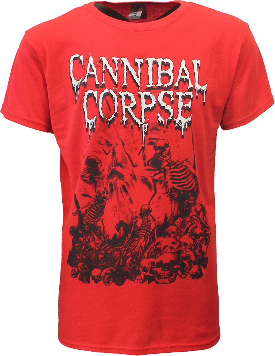 Cannibal Corpse Pile Of Skulls Band T-Shirt - Officiële Merchandise - XXL