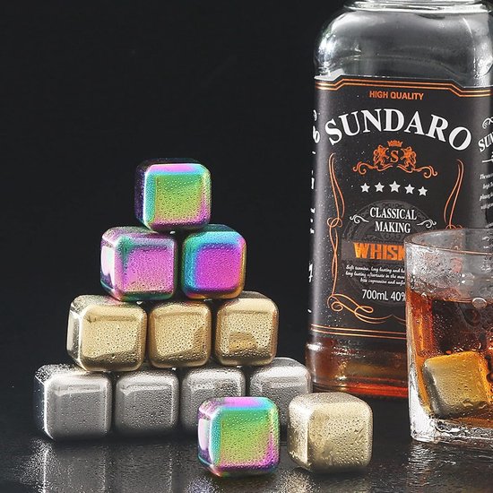 12 Stks Light-up LED IJsblokjes Licht voor Drankjes Wijn Whiskey Kleur