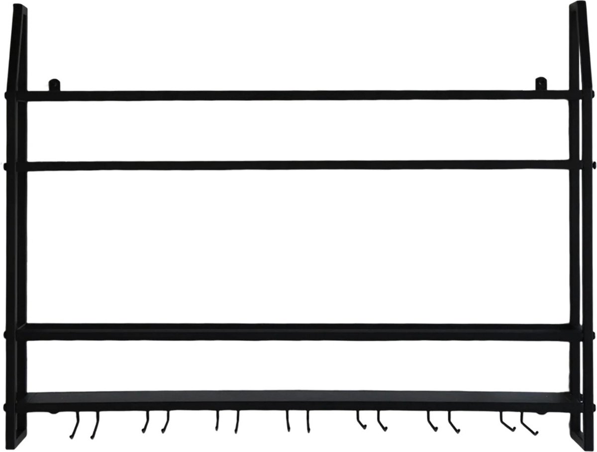 Mercadome® Wijnrek - Wijnglazenhouder - Ophangrek wijnglashouder - Hoogwaardig materiaal - 80x12x62cm