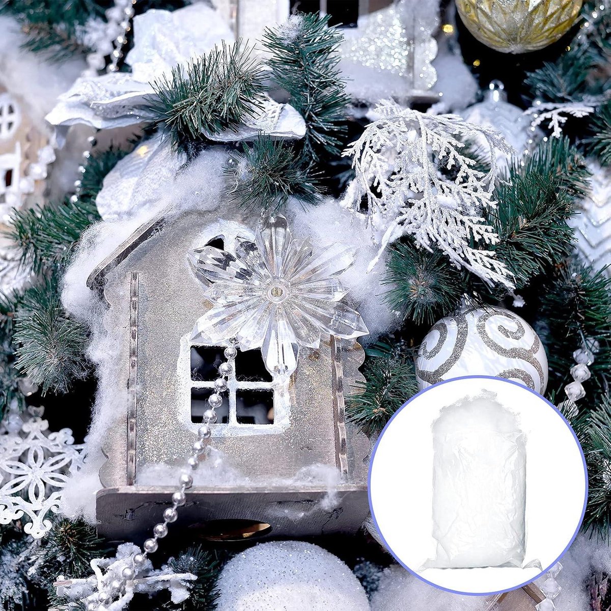 Tapis Neige Lot De 2 Couvertures De Noël Effet Neige, Blanc Moelleux Pour Sapin De Noel Decoration De Noel 80 X 240 Cm 98535386 Tapis De Neige