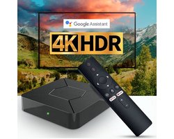 LotaHome - Chromecast - Chromecast Streaming Box - 4K Ultra HD - 1080 HD - Inclusief Wifi en Bluetooth - Inclusief Google Assistant en Netflix - TV Box - Streaming Box - Haarfijn Beeld - Media Streamer - Mediaplayer - Met Draadloze Adapter