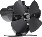 Bol.com Houtkachel Ventilator met 4 Bladen - Warmte Aangedreven Kachelventilator voor Efficiënte Warmteverspreiding aanbieding