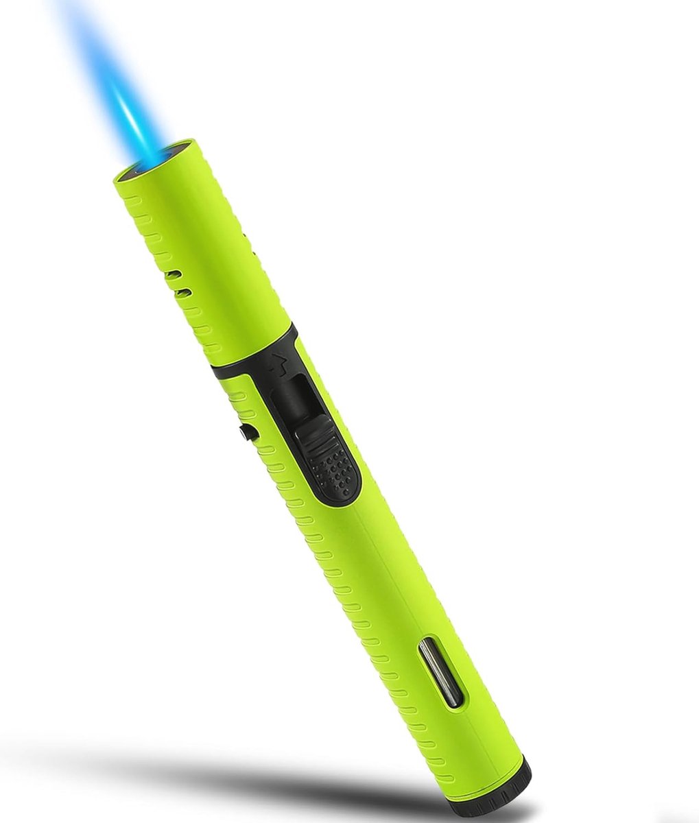 Goedkoopste Winddichte 17,8 cm Gas Aansteker met Vlam Locking Functie - Perfect voor Keuken, Camping en Buiten