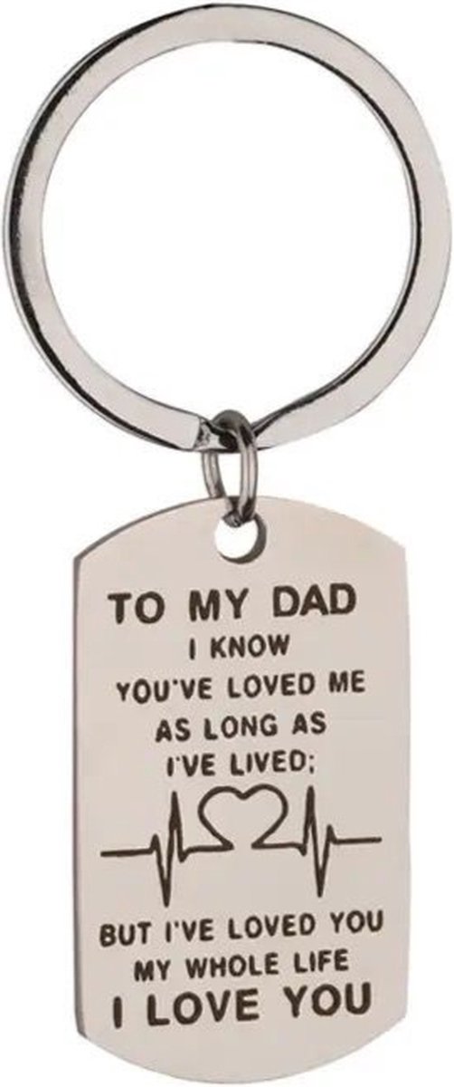 Nina's Giftshop® Dad Sleutelhanger - Cadeau voor Papa - Vaderdag Cadeau - Verjaardag - Kerstcadeau