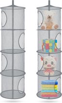 Knuffelnet - Mesh hangmat pluche speelgoed organizer wandmontage - hoekophangnet voor spullen dieren, ophangnetten voor pluche speelgoed in kinderslaapkamer, kinderkamer Neflum