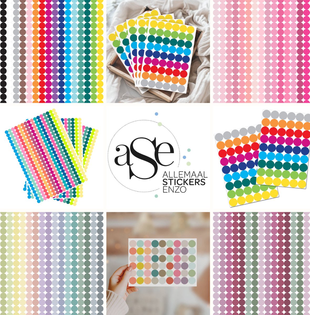 Stippen Stickers - 9 Kleuren - 5 Stickervellen - 270 Ronde Etiketten 19 mm - Kleurcodering — afbeelding 7
