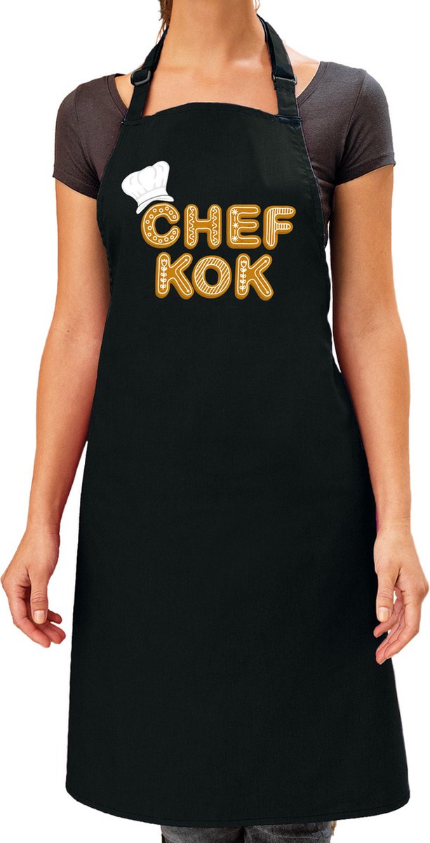 Bellatio Verjaardag cadeau schort - Chefkok - keukenprinses - zwart - Moederdag