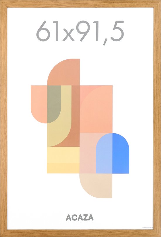 ACAZA Fotolijst - Fotolijsten - Poster Formaat 61x91,5 cm - MDF hout - Warme Eik