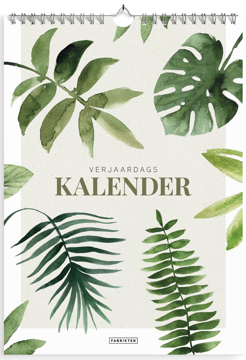 Fabrikten Verjaardagskalenders - Botanisch - Groen - A4