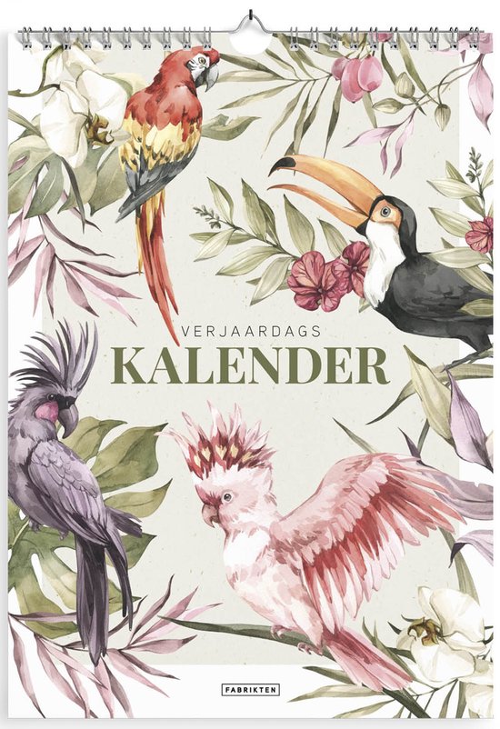 Fabrikten Verjaardagskalender Tropisch - Kleurrijk - A4