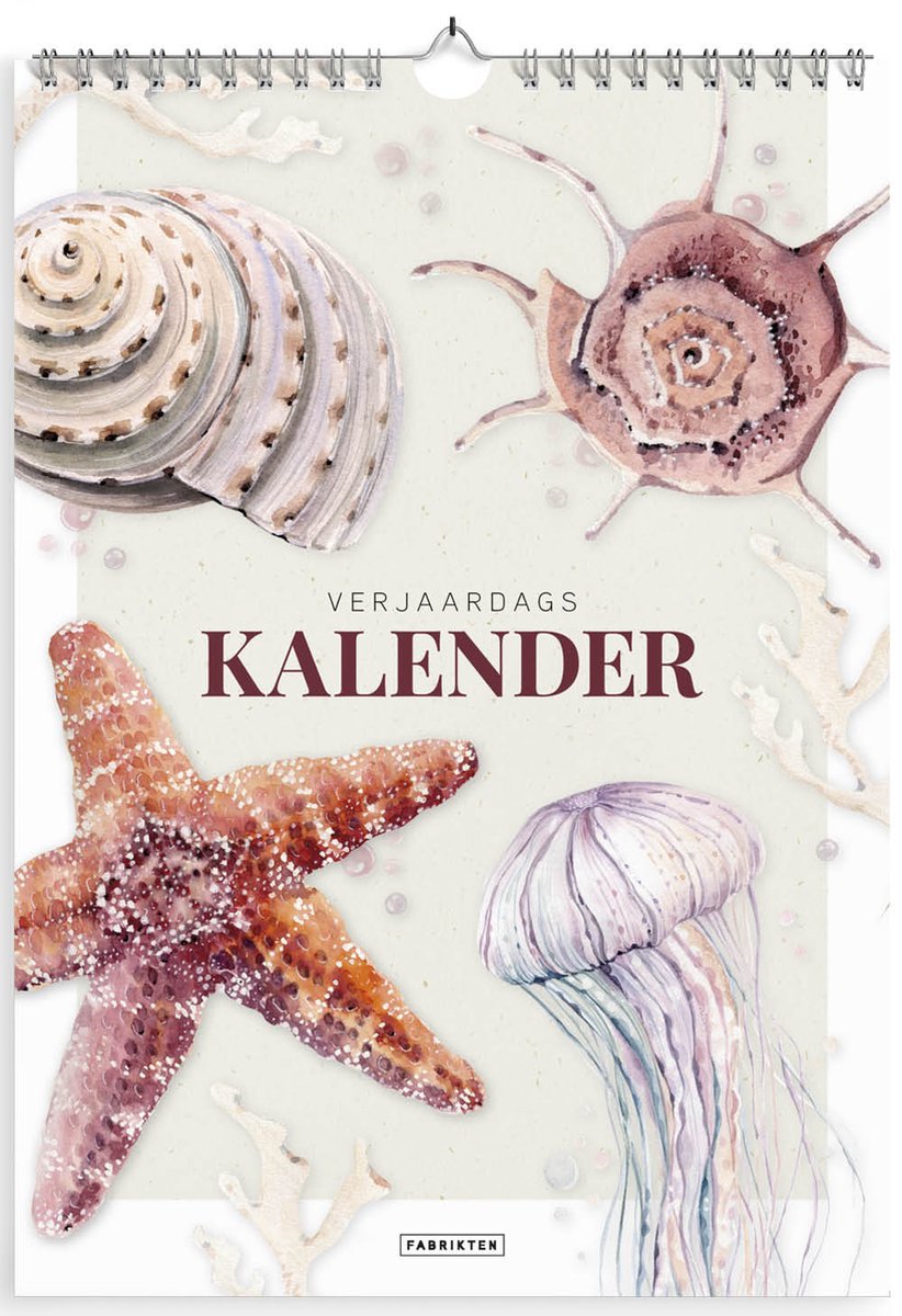 Fabrikten Verjaardagskalender Strand - A4 - Strand en zee
