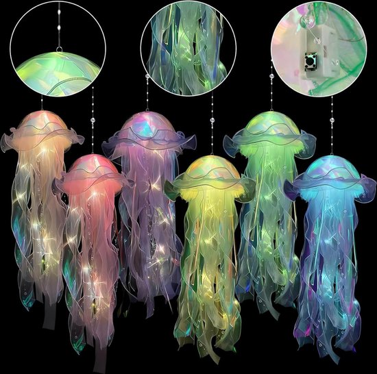 Equivera Jellyfish Lamp - Jellyfish Lavalamp - Jellyfish Nachtlamp - LED - Elektrisch - Nachtlamp - Kinderen en Volwassenen - Cadeau van Equivera — afbeelding 5