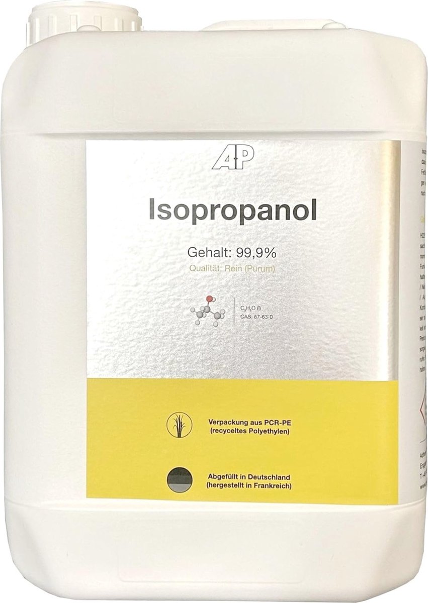 Goedkoopste Isopropanol 99,9 - 5 Liter Zuiver Oplosmiddel, Reiniger en Ontvetter