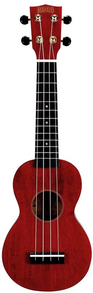 Mahalo MS1TRD Slimline Series sopraan ukelele transparent red