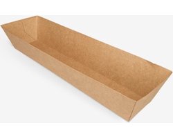 Snackbak - A16N - Frikandel - 50st. - bruin - kraft - 18x3.5x3.5cm