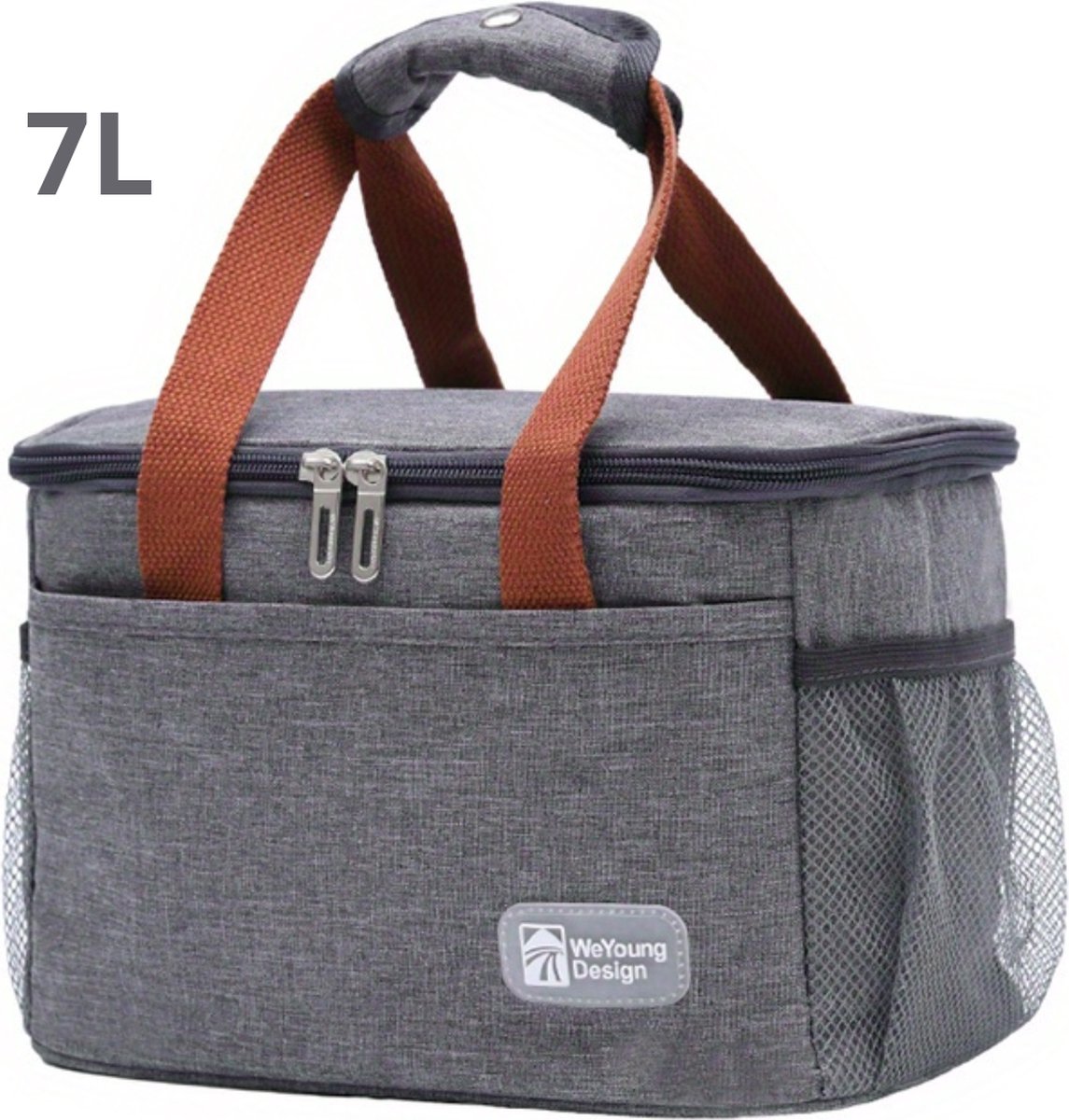 Bovista Koelbox - Koeltas - Frigobox - Autokoelbox - Lichtgewicht - Coolbox - Wielen - Draagbaar - Grijs 7 Liter