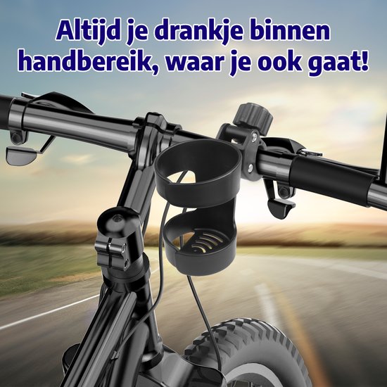 Lukana Universele Bekerhouder Kinderwagen - Bekerhouder Fiets - Bekerhouder Buggy - Bidonhouder Fiets - Cupholder Kinderwagen - Bekerhouder Rolstoel van Lukana — afbeelding 3