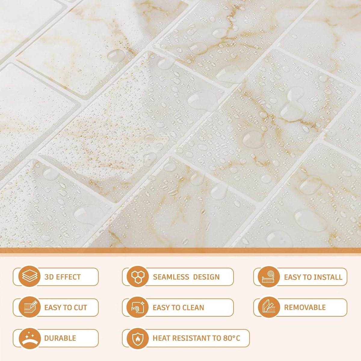 Lot De 10 Autocollants Pour Carrelage Mural, Cuisine, Salle