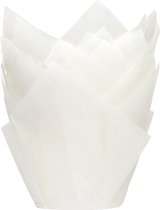 Bol.com House of Marie Muffin Bakvormen - Muffin Vormpjes Papier - Tulp Wit - pk/36 aanbieding