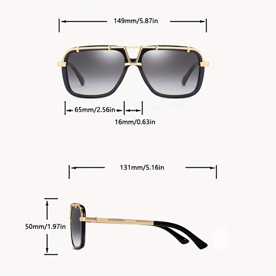 Bovista Zonnebril Voor Dames & Heren - Zonnenbrillen - Zonnenbril - Sun Glasses - Sunglasses - Techno Bril - Rave & Festival - Premium Quality - Zwart van Bovista — afbeelding 3