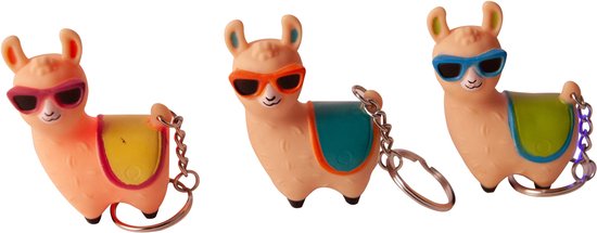 Porte-clés lama avec lumière, 1 pièce.
