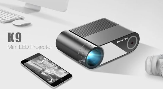 LCD Mini Projector - Mini Beamer - 4K - Smartphone - Home Theater - Draagbare Filmprojector - met Speakers