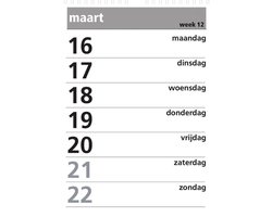 Castelli kalender grote cijfers week A4 jaarkalender 2026